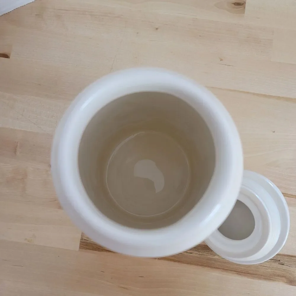 Rae Dunn 'HIP HOP' Canister Storage Jar White w/ Black Lettering 9 Inches Easter - Picture 7 of 9